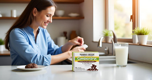 mother-prepare-combantrin-chocolate-and-milk